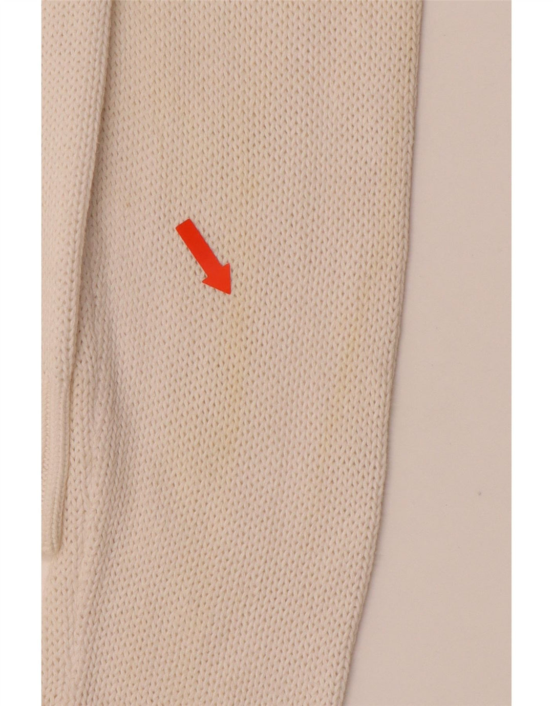 Suéter feminino ARMANI JEANS com decote em V Reino Unido 16 grande algodão branco