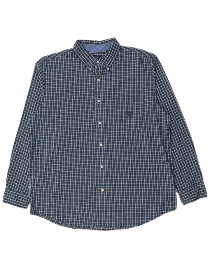 Camisa masculina Chaps XL verde xadrez algodão