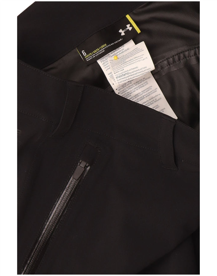 Under Armour Calça feminina reta casual US 6 médio W32 L30 preta
