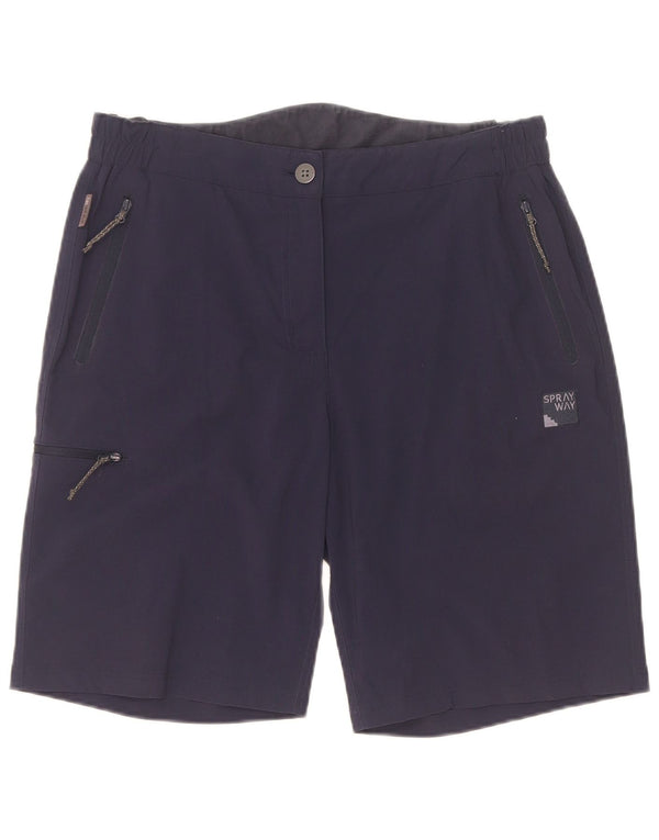 Shorts cargo feminino Sprayway UK 12 médio W32 azul marinho poliamida