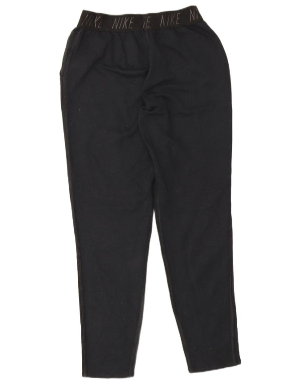 Calça esportiva feminina Nike Dri Fit Graphic UK 10 pequena preta poliéster