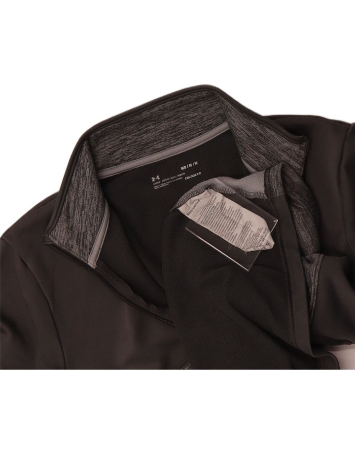 UNDER ARMOUR Mens Cold Gear Moletom Jumper Médio Cinza Colourblock
