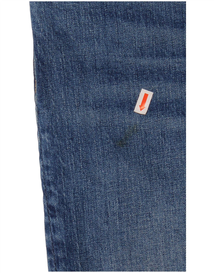 REPLAY Jeans feminino slim desgastado W28 L30 algodão azul