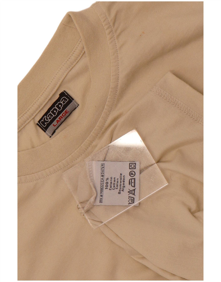 Camiseta masculina Kappa Top grande algodão bege