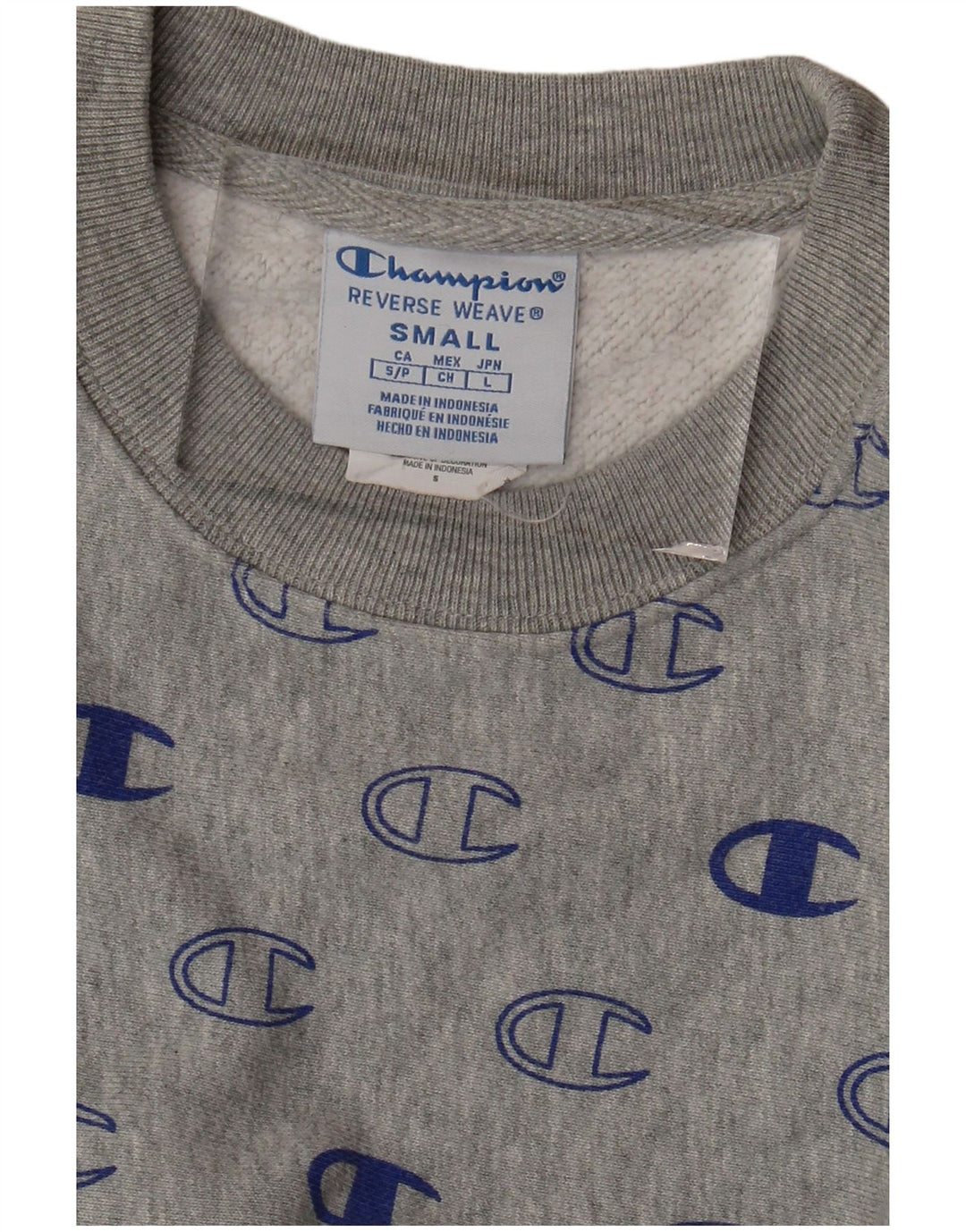 CHAMPION Suéter feminino oversized com tecelagem reversa Reino Unido 10 pequeno cinza