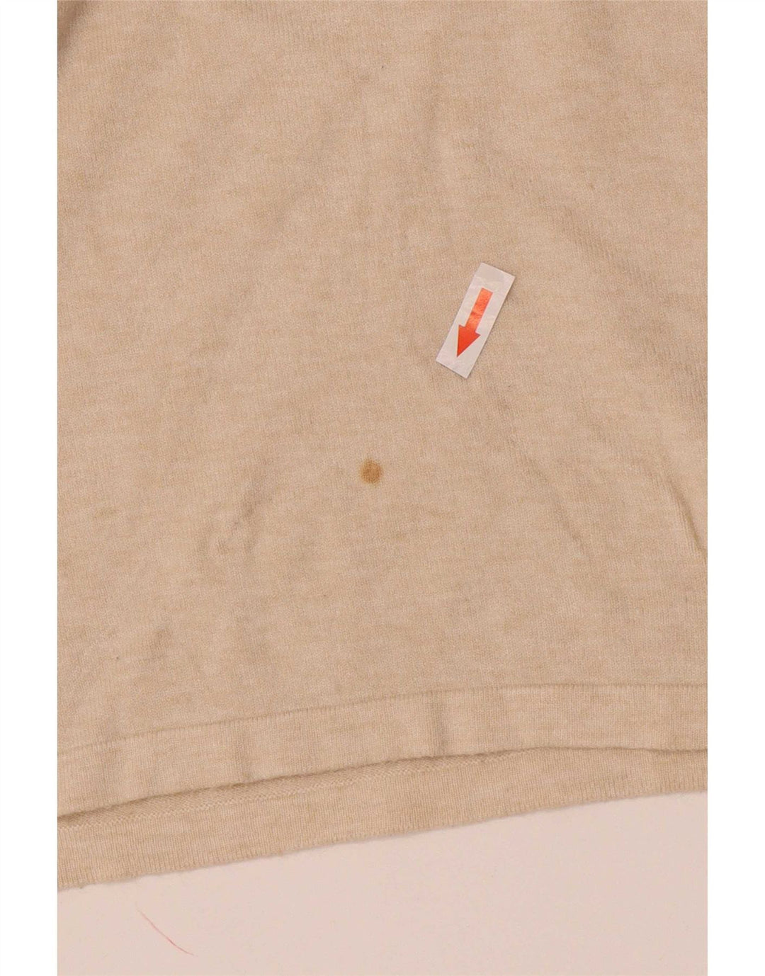Zara Suéter feminino com gola redonda e gola redonda UK 10 pequeno off white