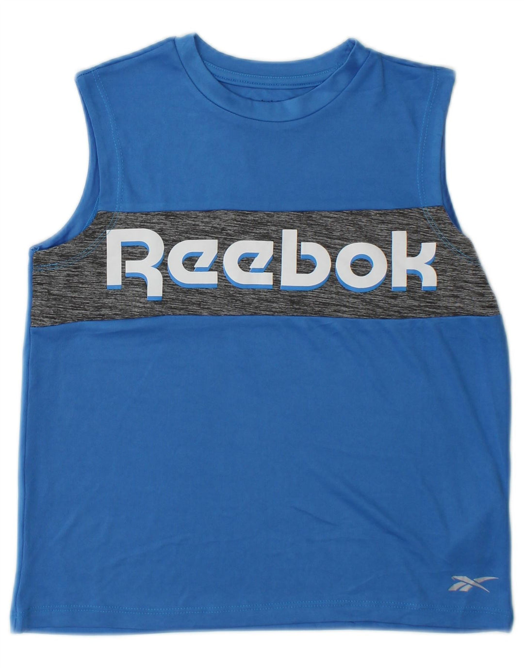 Colete gráfico Reebok Boys Top 10-11 anos azul colorblock poliéster