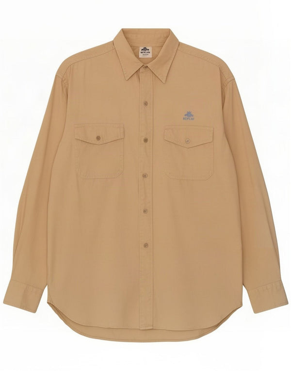 Camisa masculina Replay XL algodão bege