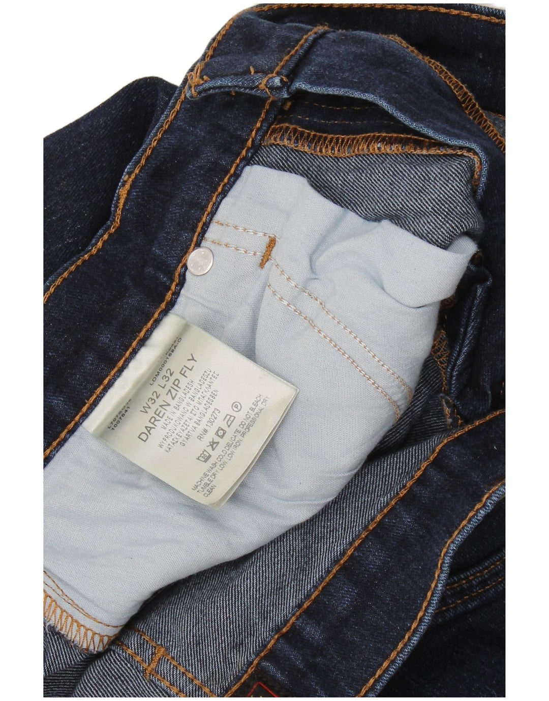 LEE Masculino Daren Zip Fly Straight Jeans W32 L32 Azul Marinho Algodão