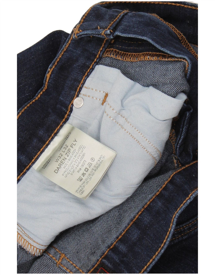 LEE Masculino Daren Zip Fly Straight Jeans W32 L32 Azul Marinho Algodão