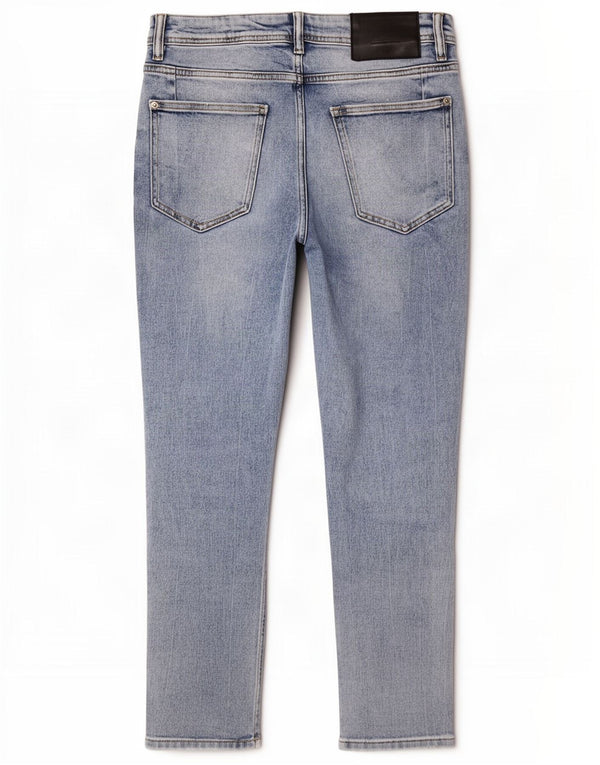 Zara Mens Jeans recortados desgastados EU 40 Médio W31 L25 Azul
