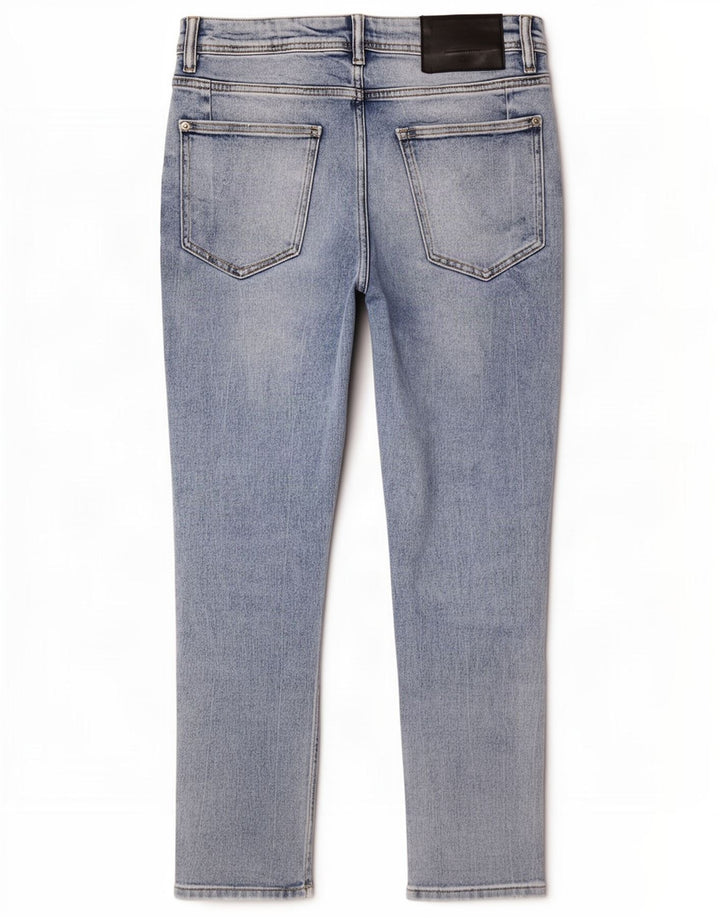 Zara Mens Jeans recortados desgastados EU 40 Médio W31 L25 Azul