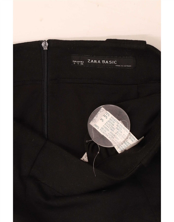 Saia lápis feminina Zara pequena W26 poliéster preto