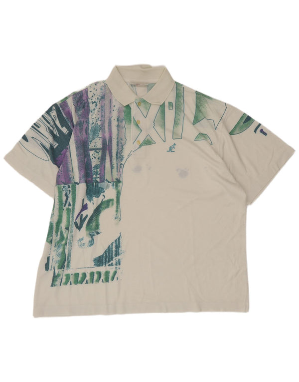 Camisa polo masculina AUSTRALIAN L'ALPINA IT 48 Médio Branco Geométrico