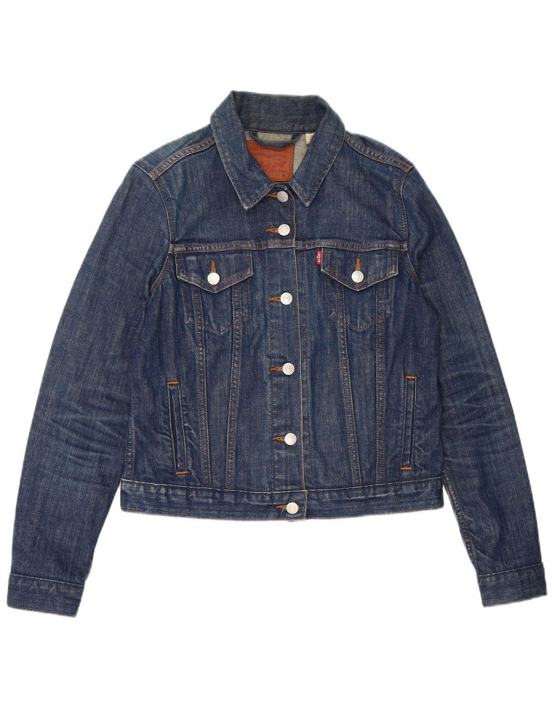 Jaqueta Jeans Feminina Levi's Crop UK 12 Azul Médio