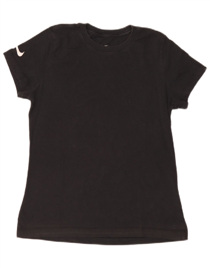 Nike Mens Camiseta Top Médio Algodão Preto