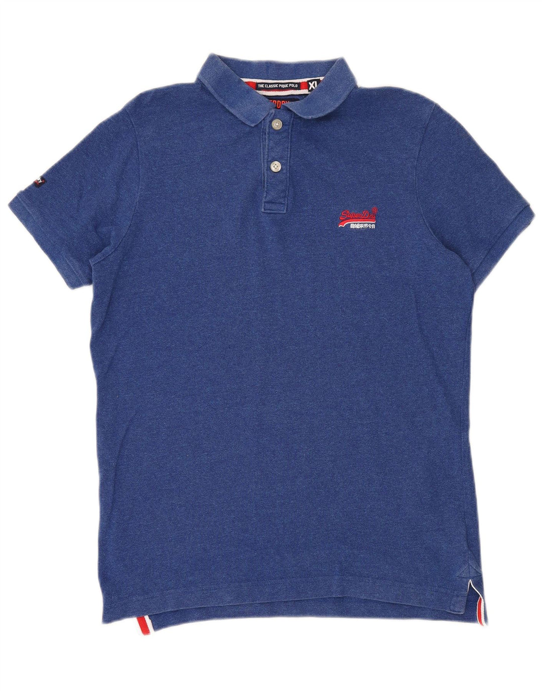 Camisa polo masculina Superdry XL azul algodão
