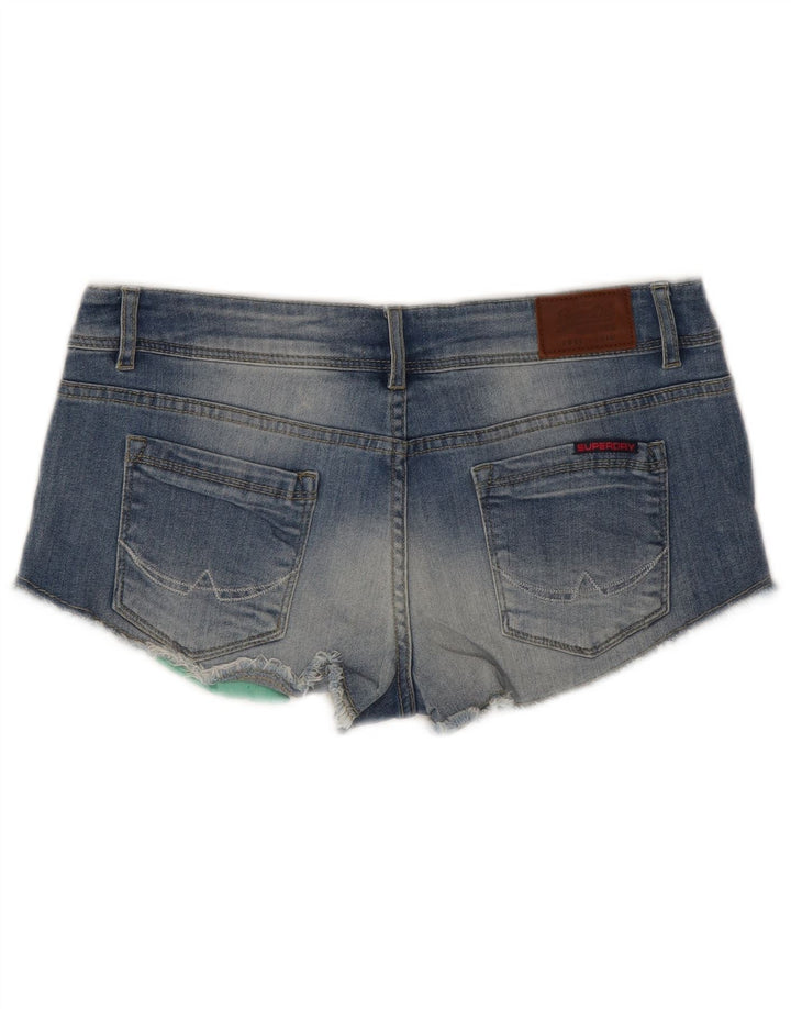 Calça jeans feminina Superdry cintura baixa W30 algodão azul médio
