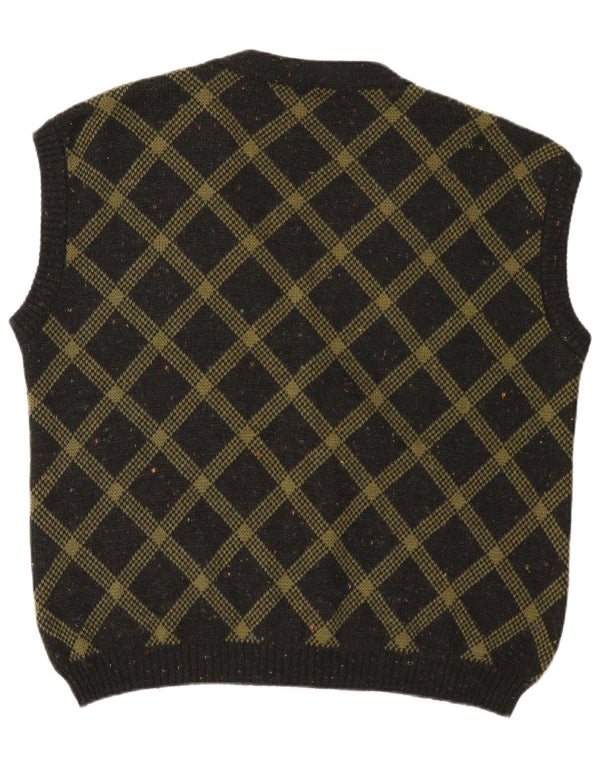 Tris Line Suéter Cardigan Masculino Sem Mangas XL Verde Paisley Acrílico