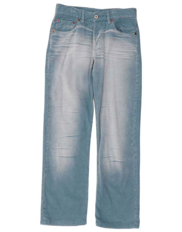 Calça feminina reta de veludo Energie W30 L29 algodão azul