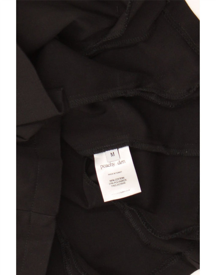 Peachy Den Top feminino cropped UK 12 algodão preto médio
