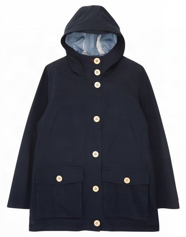 Jaqueta de chuva feminina com capuz Canadiens UK 8 poliéster azul marinho pequeno