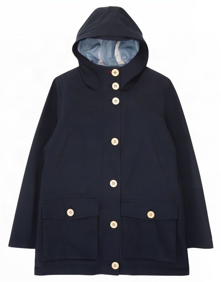 Jaqueta de chuva feminina com capuz Canadiens UK 8 poliéster azul marinho pequeno