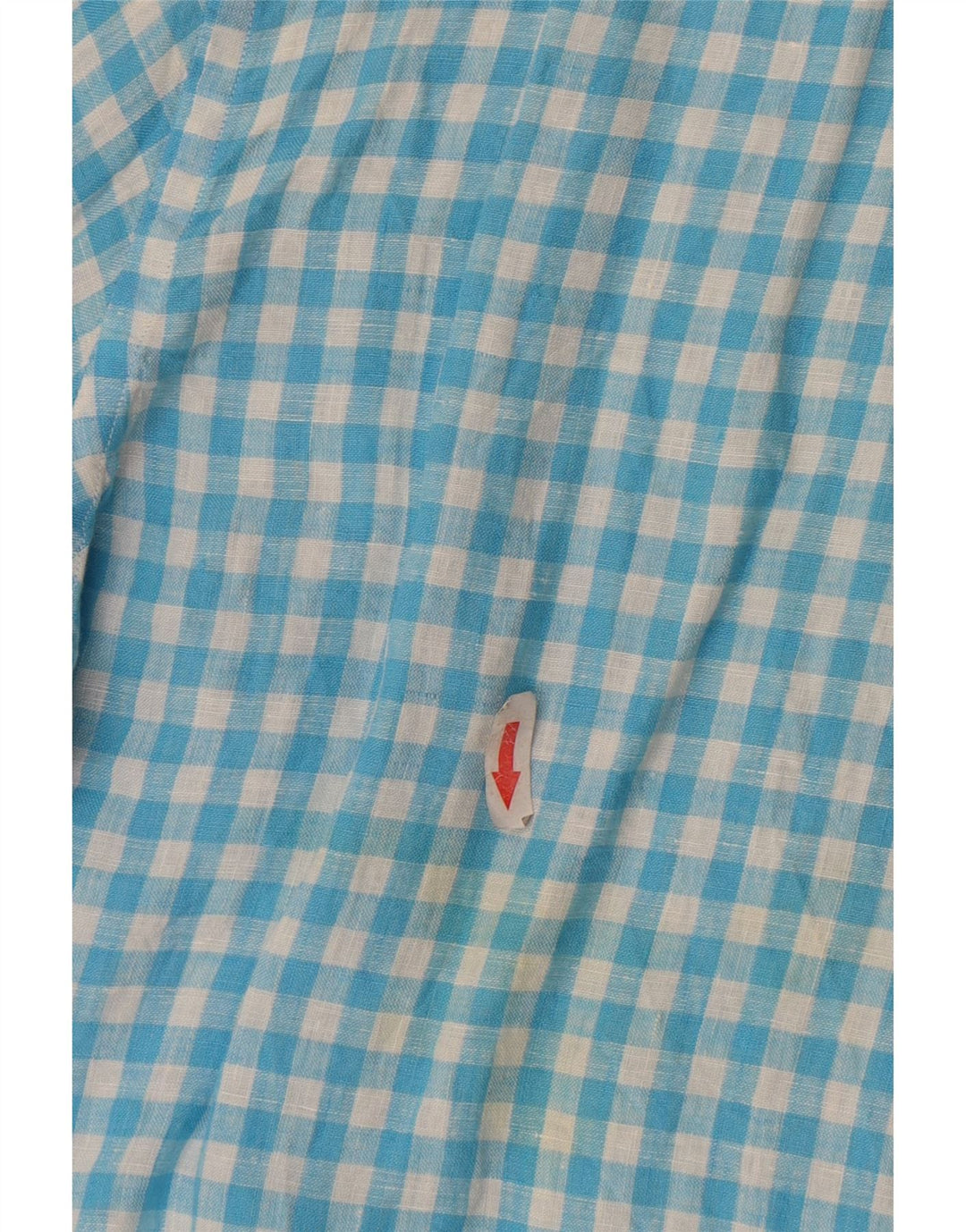 Camisa masculina casual Massimo Dutti grande guingão azul