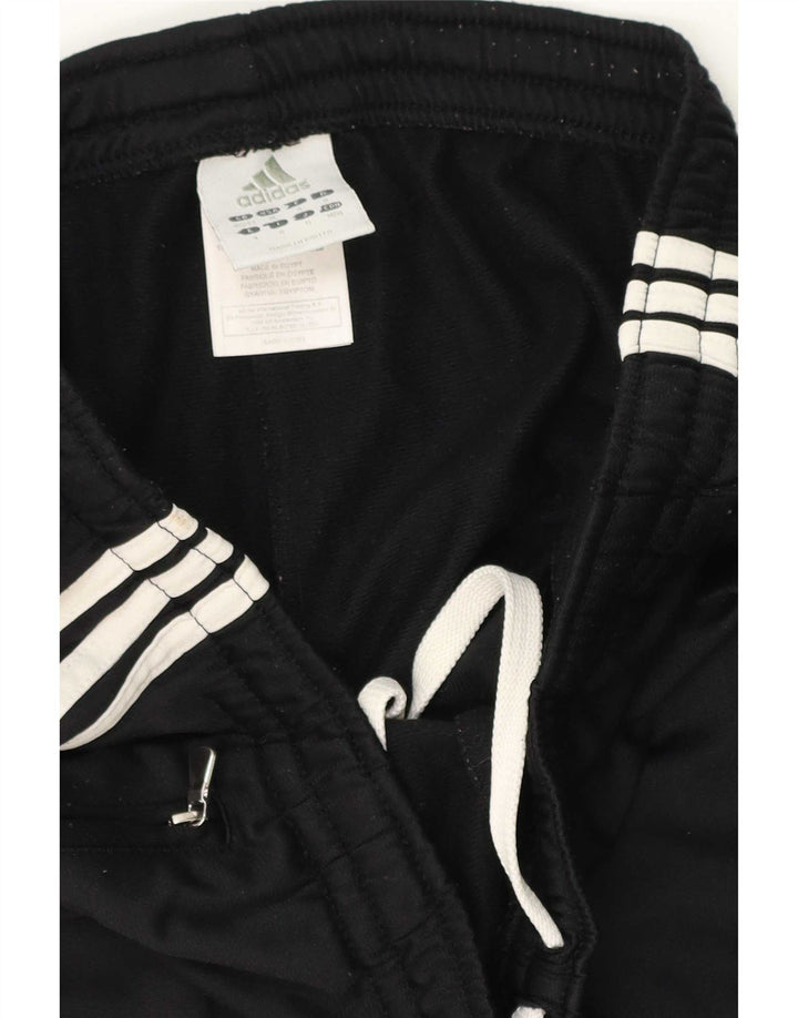 Calças de treino masculinas Adidas UK 40/42 poliéster preto médio