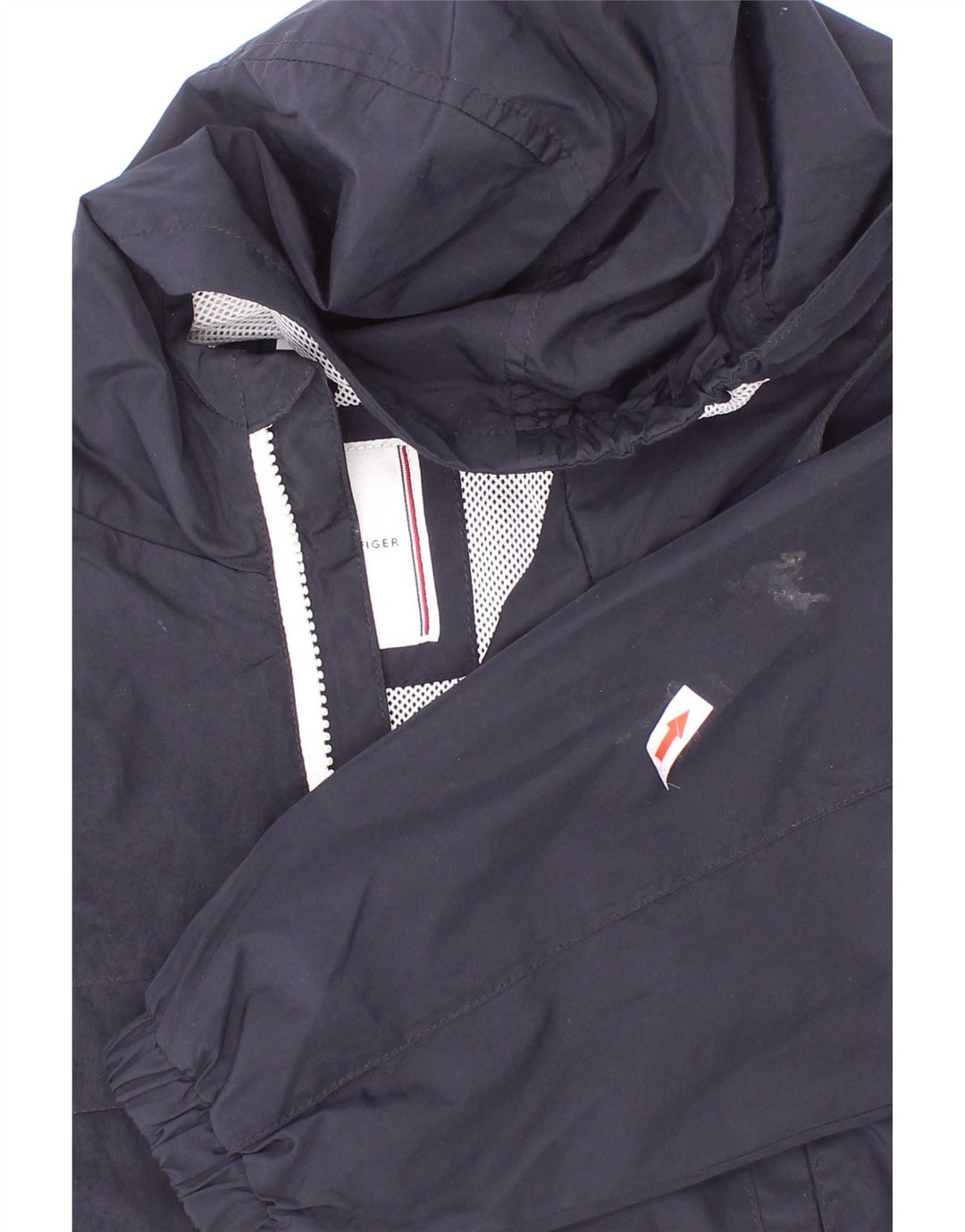 Jaqueta de chuva com capuz gráfico Tommy Hilfiger Boys 5-6 anos azul marinho