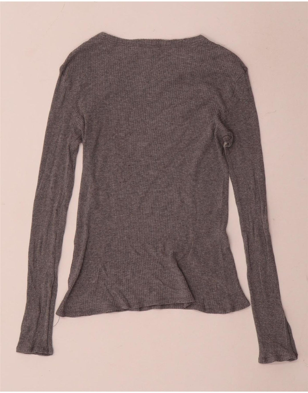 Top feminino Massimo Dutti manga comprida UK 8 pequeno cinza
