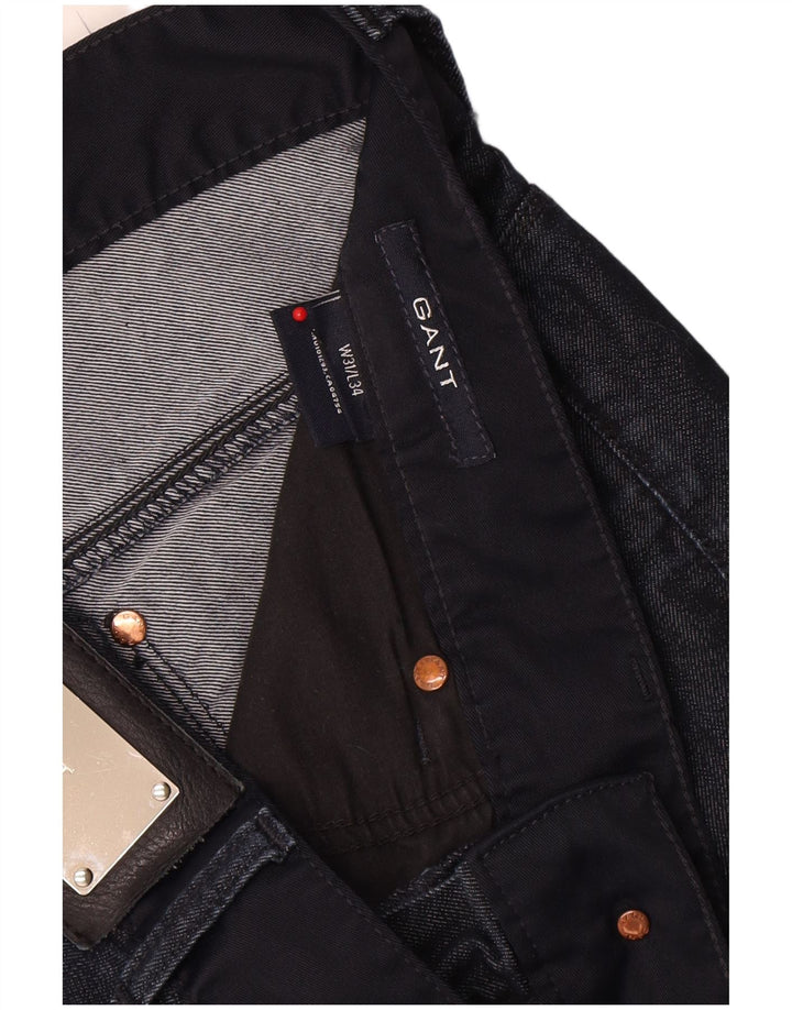 Jeans Slim Feminino Gant W31 L34 Azul Marinho Algodão