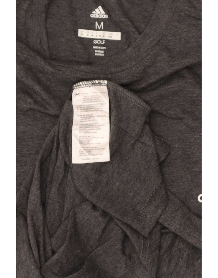 Adidas Mens Golf T-Shirt Top Cinza Médio Poliéster Salpicado