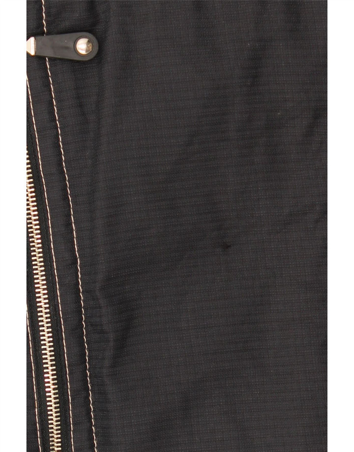 Jaqueta corta-vento superdimensionada feminina vintage IT 44 poliamida preta média