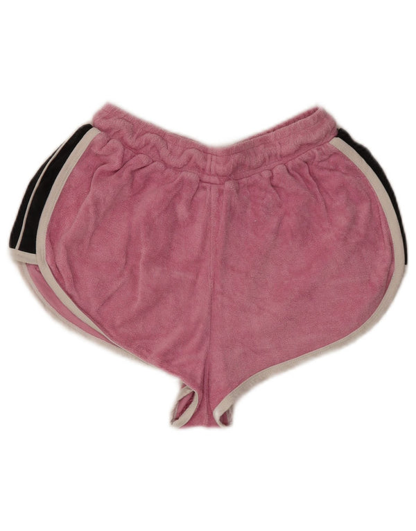 Shorts esportivos femininos Ellesse UK 8 pequeno algodão colorblock rosa