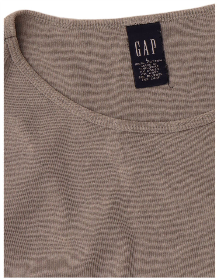 Camiseta feminina Gap UK 16 grande algodão cinza