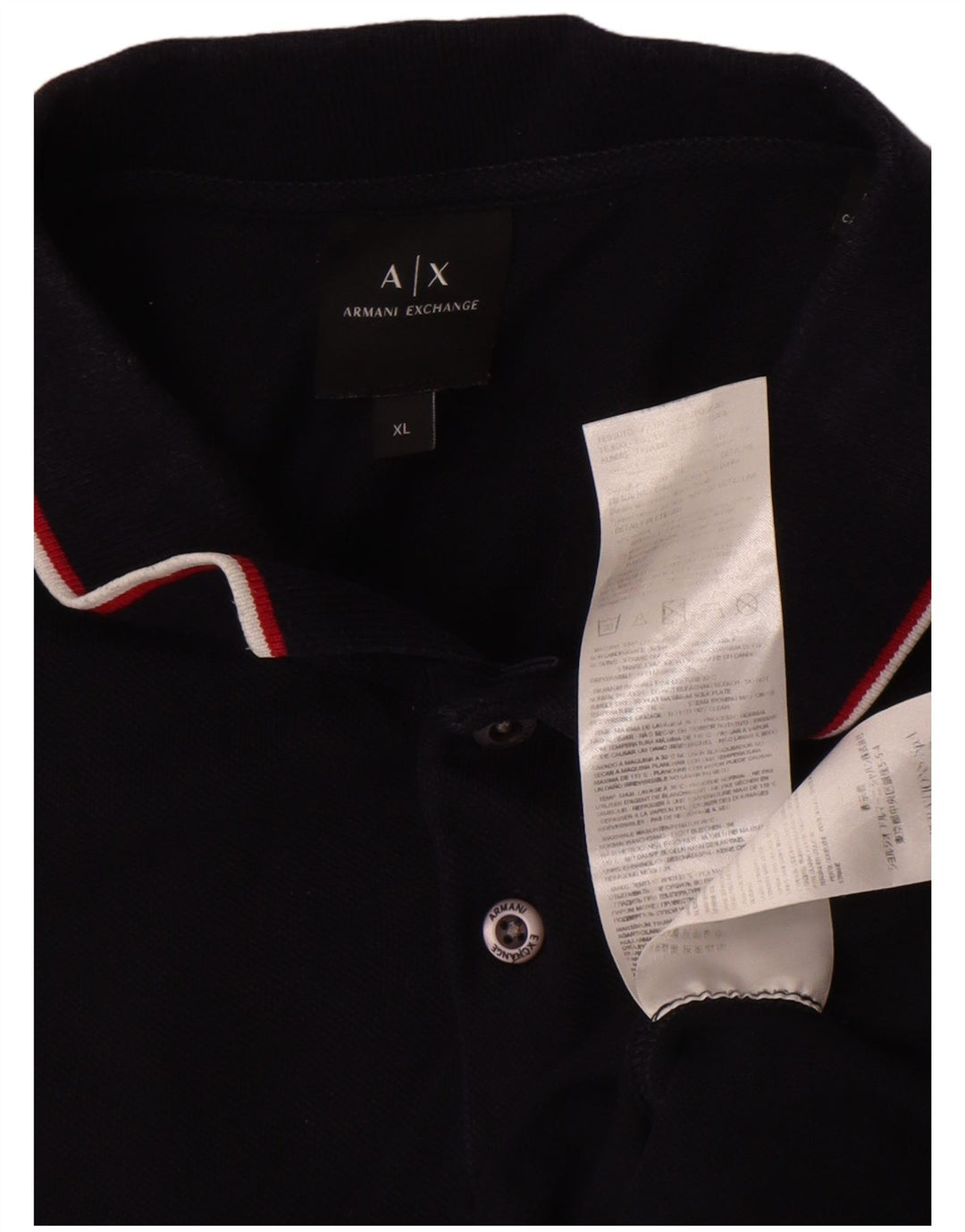Camisa polo masculina Armani Exchange XL algodão preto