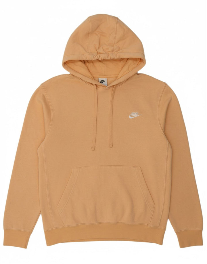 NIKE Mens Hoodie Jumper Pequeno Laranja Algodão