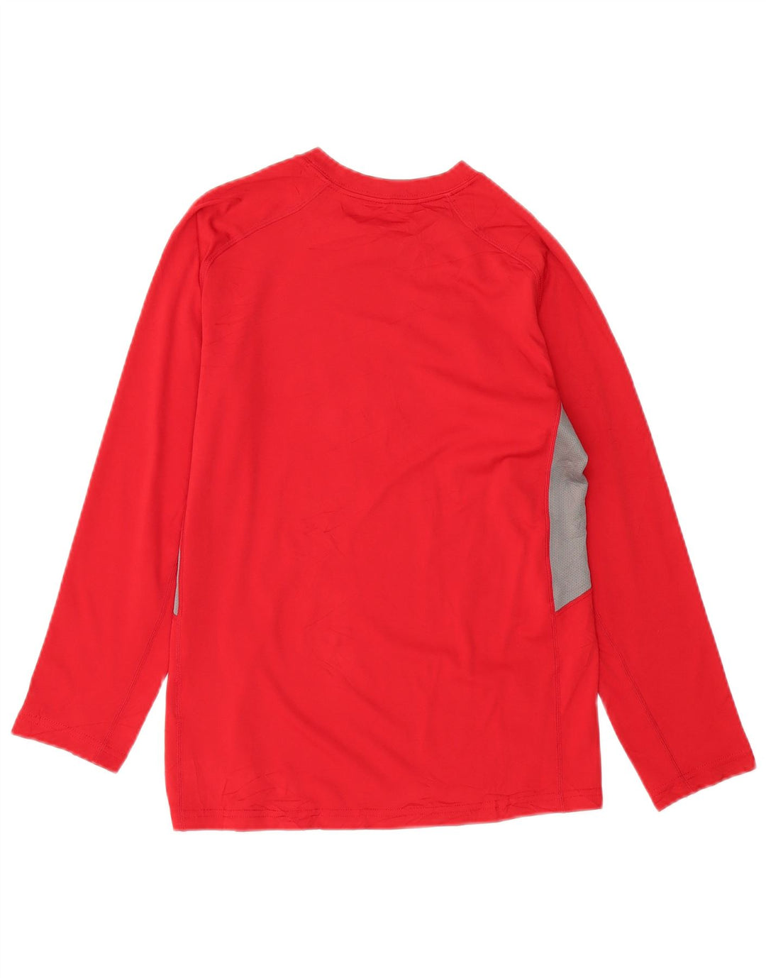 Top gráfico Nike feminino Dri Fit manga comprida UK 16 grande poliéster vermelho