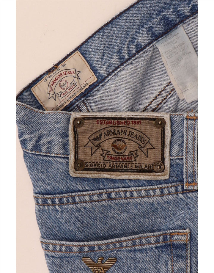 Calça jeans reta masculina Armani W36 L33 azul algodão