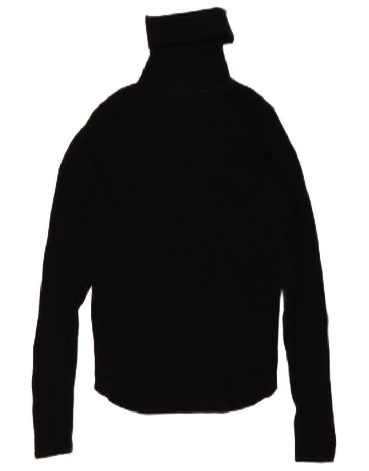 Suéter feminino Zara com gola redonda e viscose preta pequena Reino Unido 8