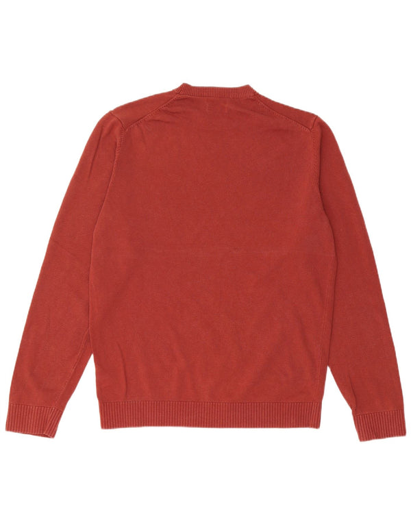 Suéter masculino Massimo Dutti com gola redonda, algodão médio vinho