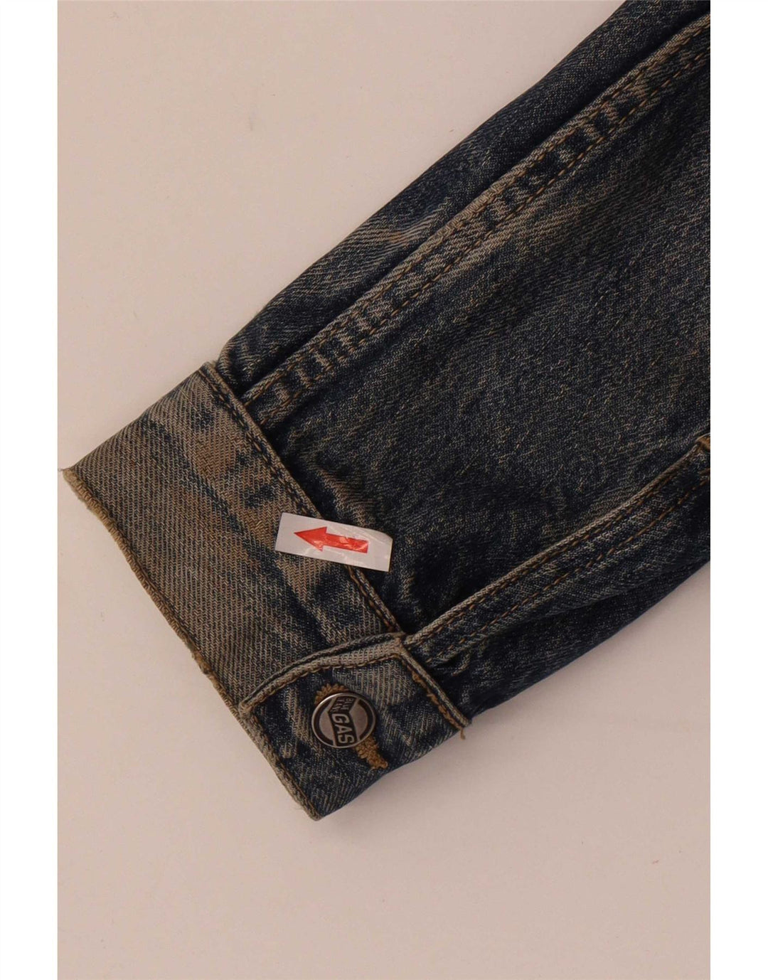 Jaqueta jeans masculina Gas UK 40 grande algodão azul