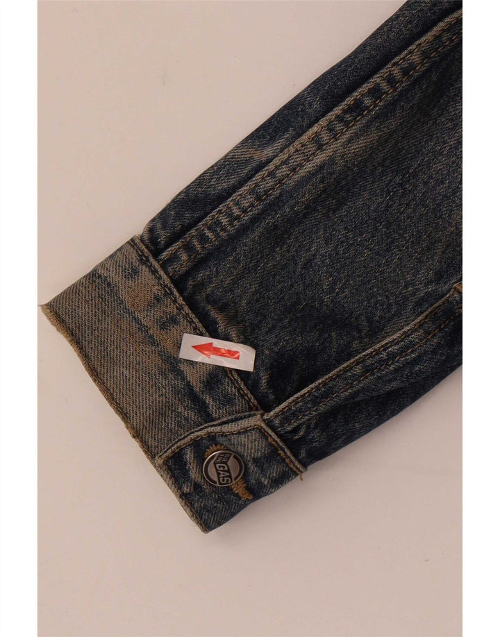 Jaqueta jeans masculina Gas UK 40 grande algodão azul