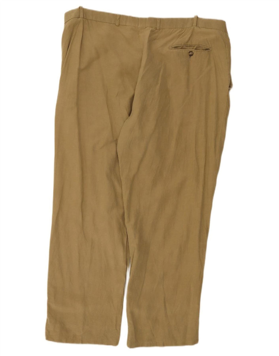 Calça masculina Jaeger de terno reto W44 L28 seda bege