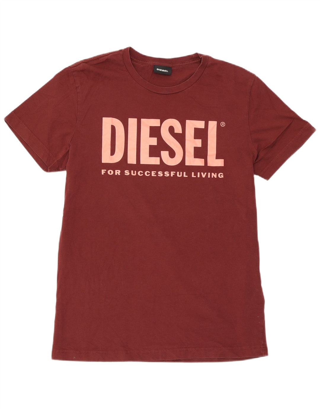 Camiseta masculina Diesel Graphic Top Médio Algodão Borgonha