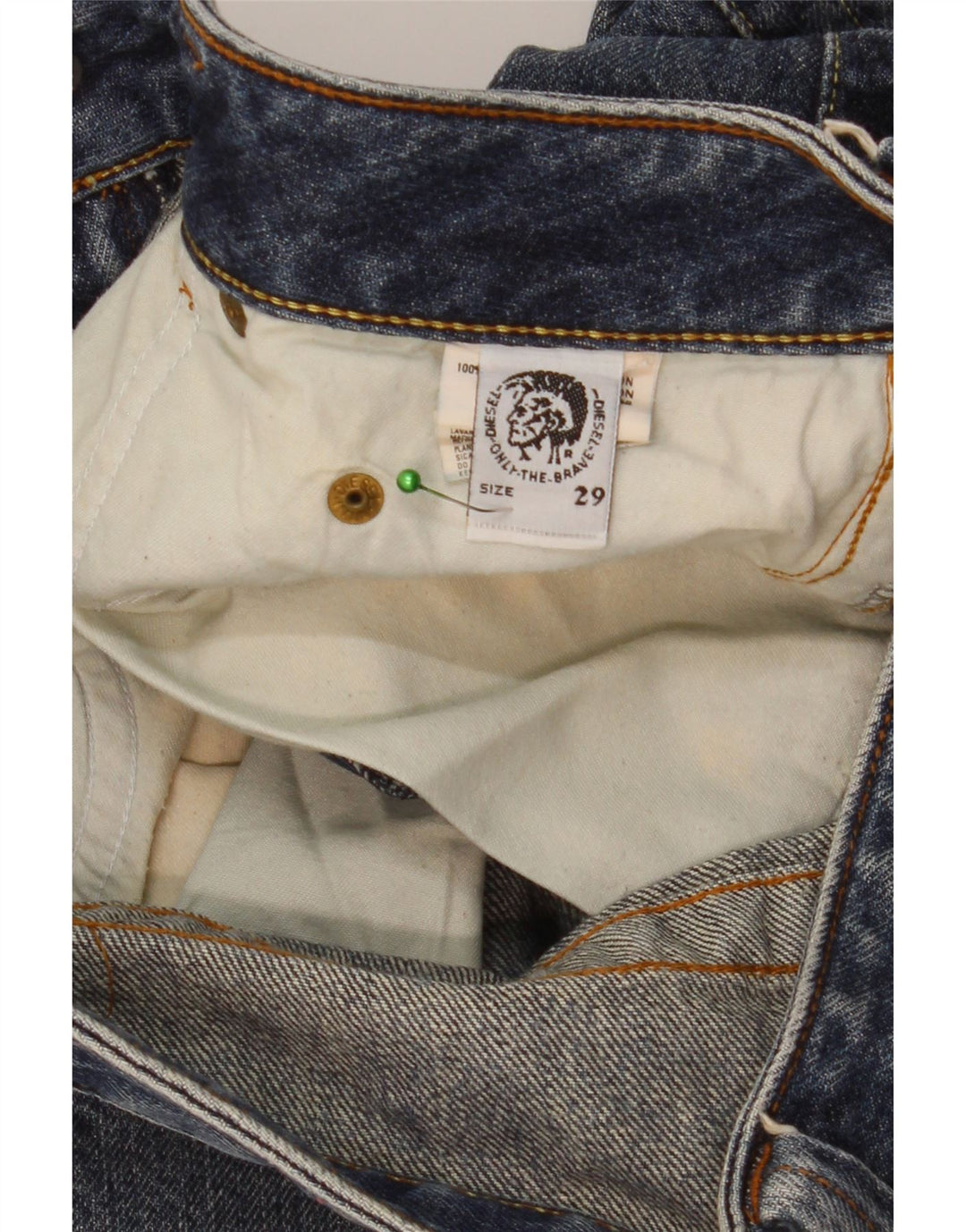DIESEL Jeans retos femininos W29 L30 algodão azul