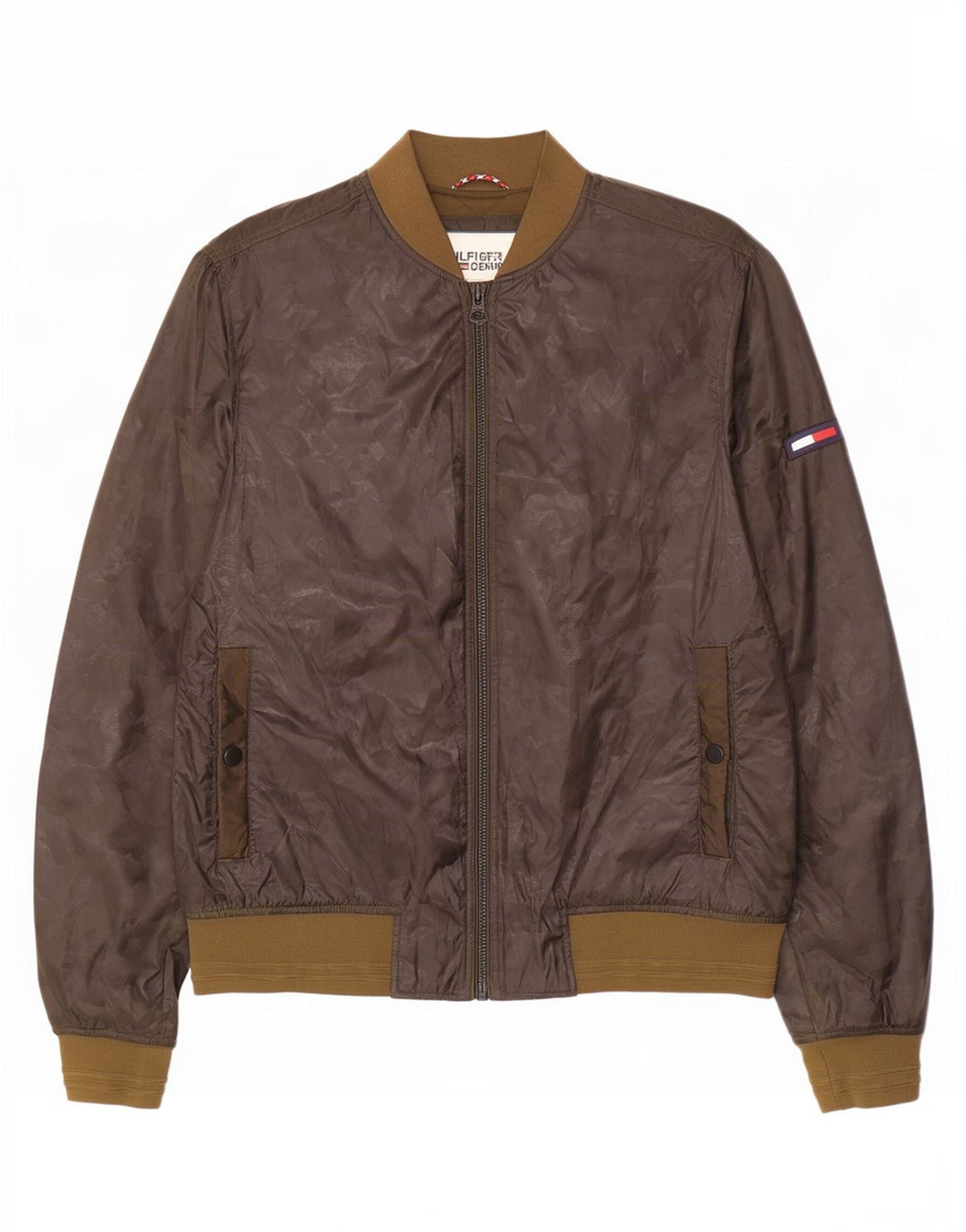 Jaqueta bomber masculina Tommy Hilfiger Reino Unido 38 poliéster cáqui médio