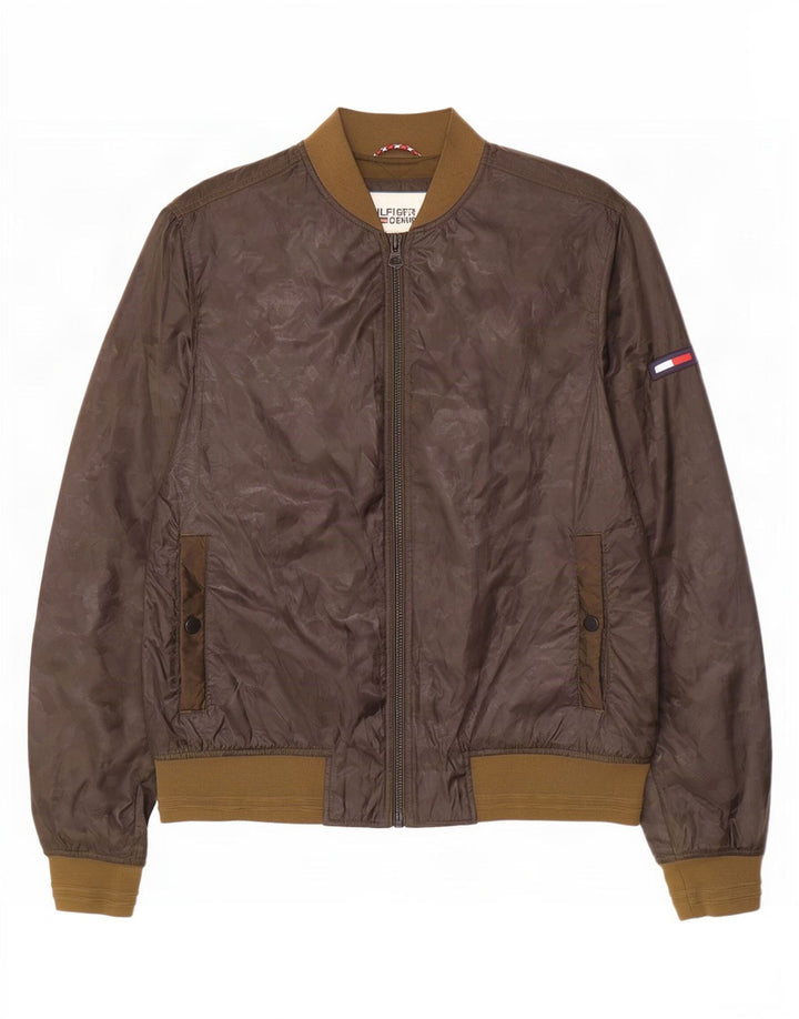 Jaqueta bomber masculina Tommy Hilfiger Reino Unido 38 poliéster cáqui médio