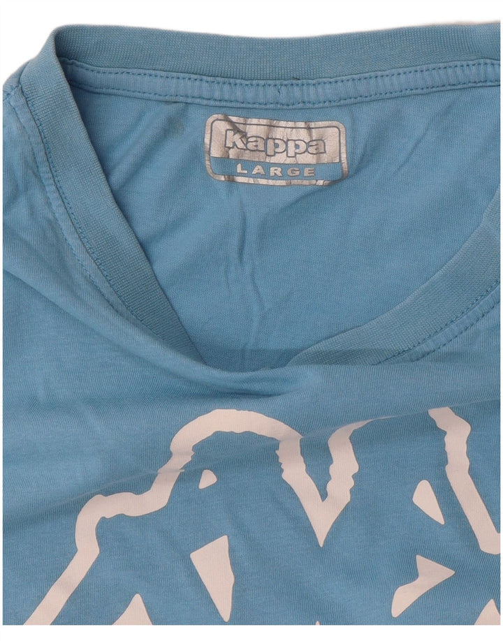 Camiseta gráfica masculina Kappa Top grande azul